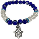 Clear Quartz & Evil Eye Stretch Bracelet
