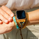 Turquoise Calming Energy Apple Watch Wrap Strap