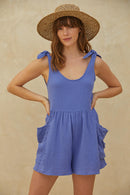 Sea Breeze Romper- Deep Periwinkle