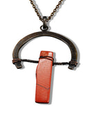 Red Jasper Hemisphere Necklace