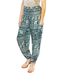 Jeannie Pants Elephant Cyan/Ecru