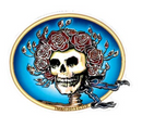 Grateful Dead Small Skull & Roses Sticker