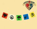 Peace, Love, Om Prayer Flags