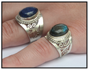 Semi Precious Stone Silver Tree Ring