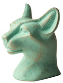 Bastet Cat Bust Patina Sm - 3.5"