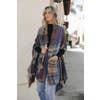 Multicolor Plaid Pocket Ruana