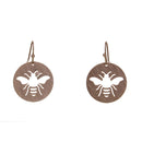 Gold Scratch Finish Brass Bee Cut-Out Earring