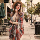 Multicolor Plaid Pocket Ruana