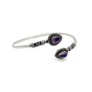 Silver Plated Tanvi Bracelet with Semiprecious Stone