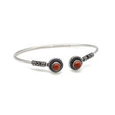 Silver Plated Tanvi Bracelet with Semiprecious Stone
