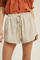 Tencel Shorts with Drawstring