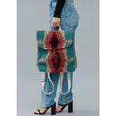 Teal, Burgundy & Tan Aztec Backpack