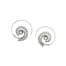 Silver-Plated Tanvi Earrings with Semiprecious Stone- Rainbow Moonstone