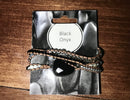 Leather and Crystal Wrapped Bracelet