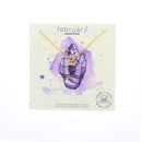 Gold Birthstone Mineral Necklace
