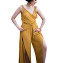 Hand Dyed Cotton Open Leg Jumpsuit
