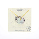 Gold Birthstone Mineral Necklace