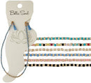 Mini Color & Gold Bead With Tassel Anklet Assorted