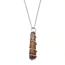 Natural Stone Wire Wrap Necklace